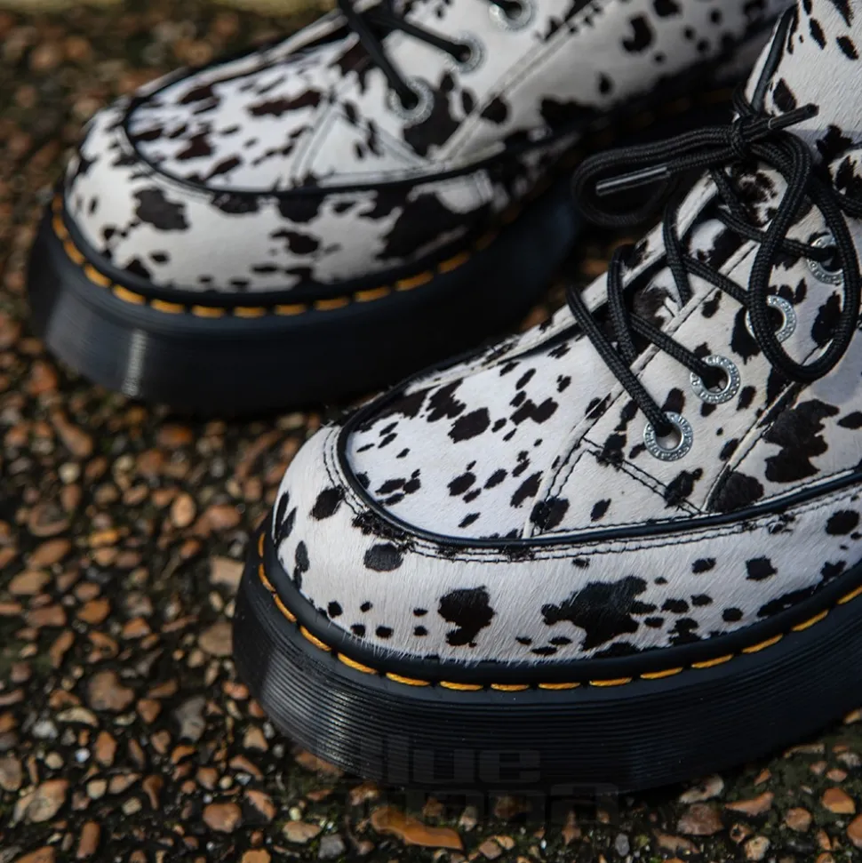 Dr Martens Buzz 5 Eye Dalmatian Shoe (Black & Cream)