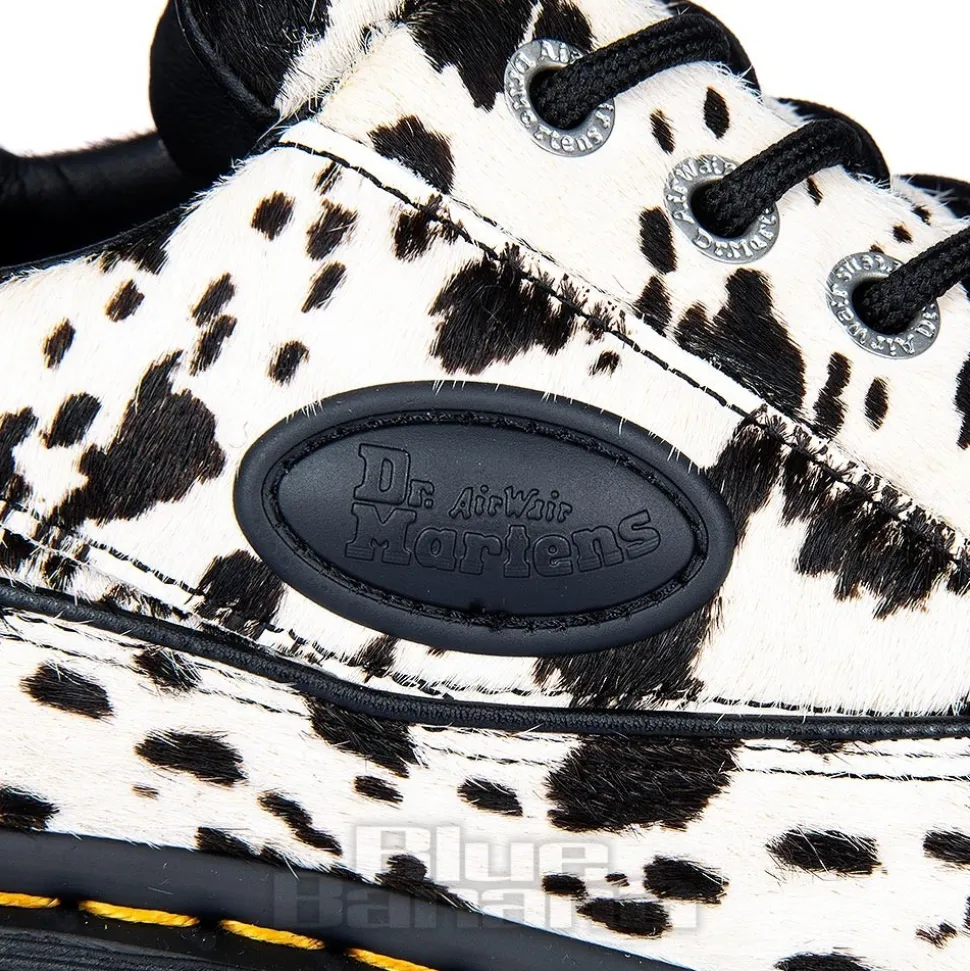 Dr Martens Buzz 5 Eye Dalmatian Shoe (Black & Cream)