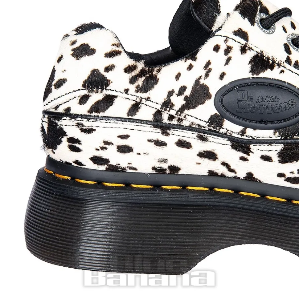 Dr Martens Buzz 5 Eye Dalmatian Shoe (Black & Cream)