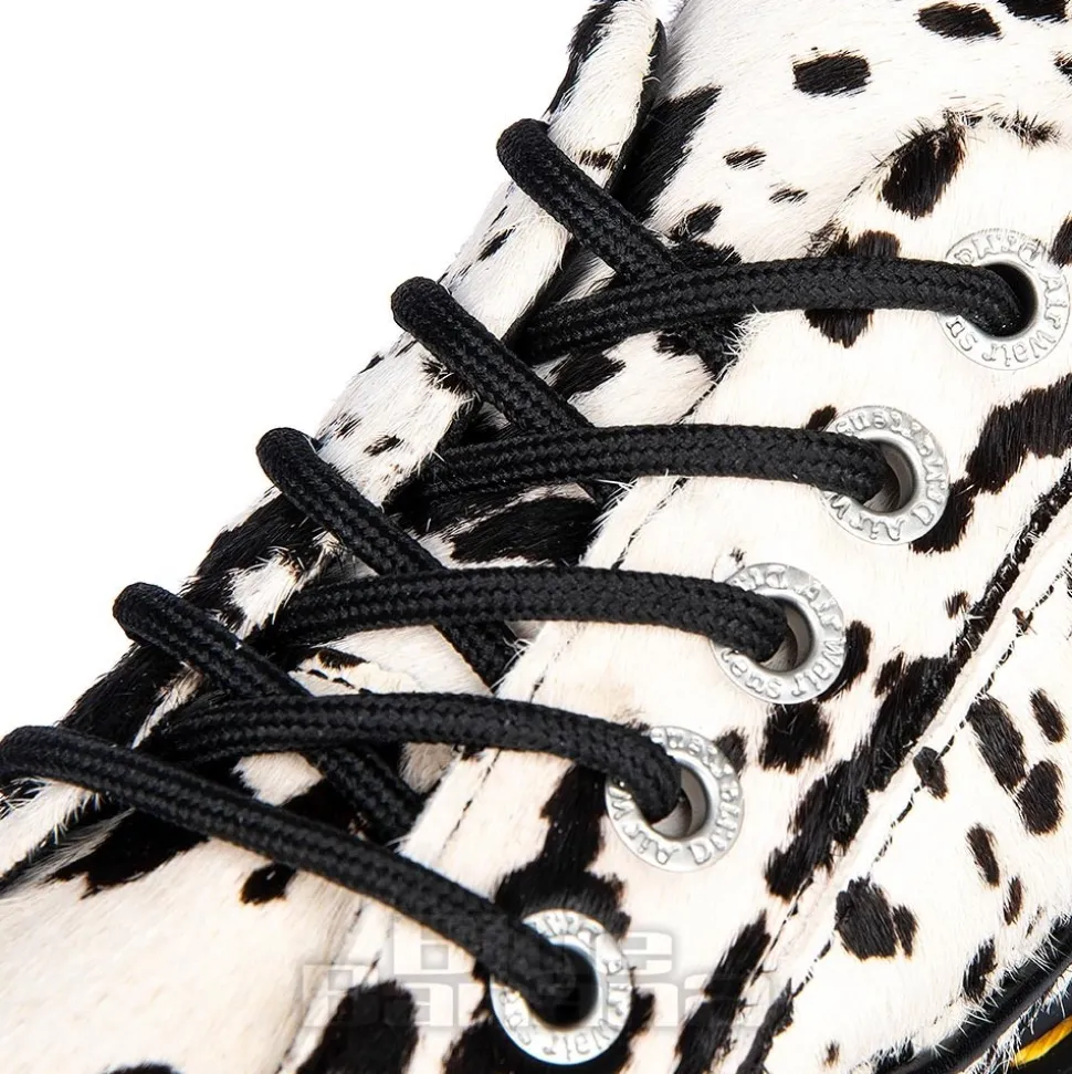 Dr Martens Buzz 5 Eye Dalmatian Shoe (Black & Cream)