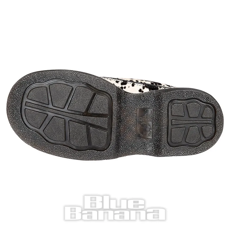 Dr Martens Buzz 5 Eye Dalmatian Shoe (Black & Cream)