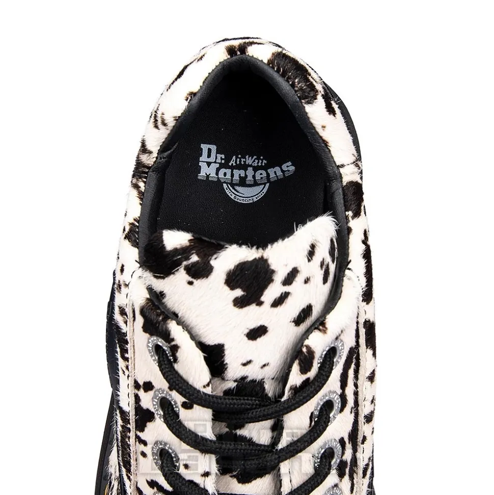 Dr Martens Buzz 5 Eye Dalmatian Shoe (Black & Cream)