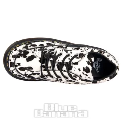 Dr Martens Buzz 5 Eye Dalmatian Shoe (Black & Cream)