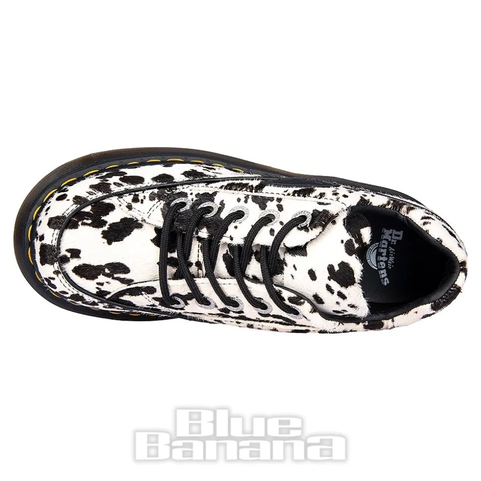 Dr Martens Buzz 5 Eye Dalmatian Shoe (Black & Cream)