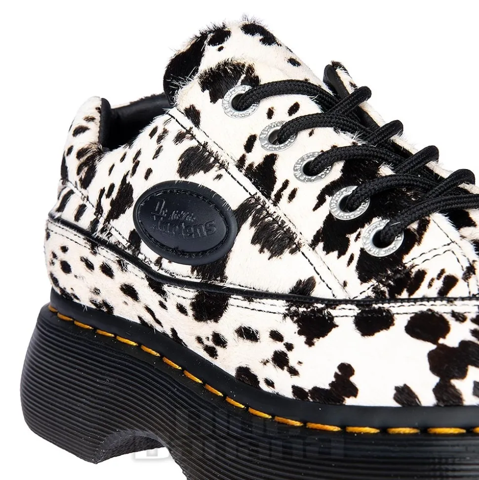 Dr Martens Buzz 5 Eye Dalmatian Shoe (Black & Cream)