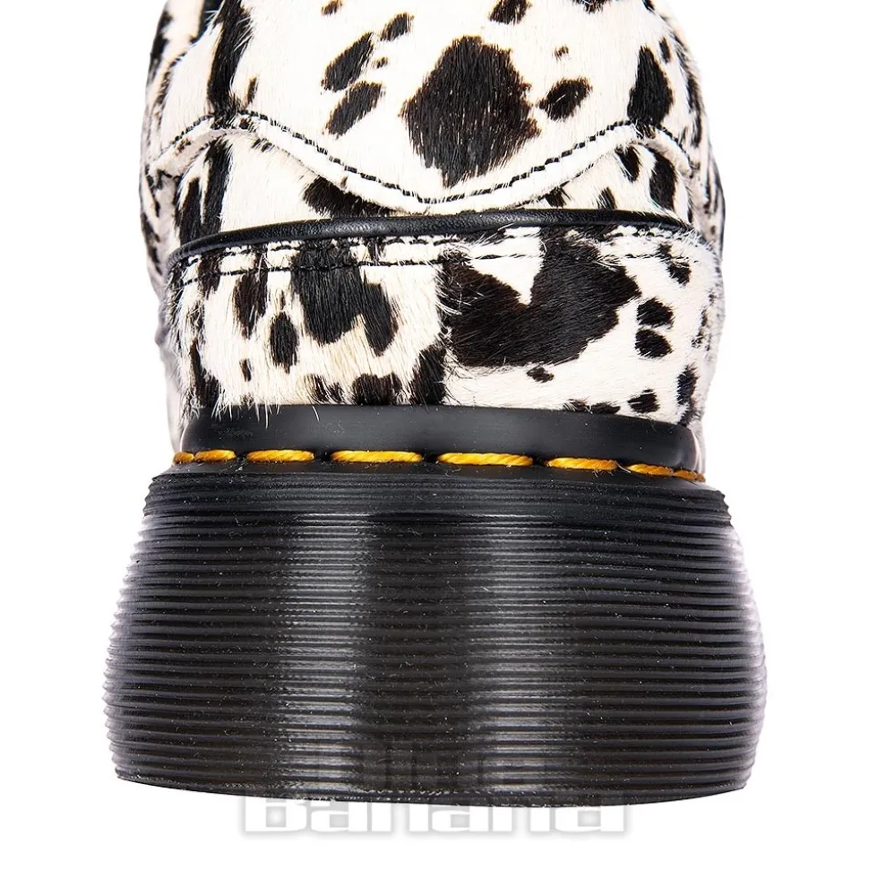 Dr Martens Buzz 5 Eye Dalmatian Shoe (Black & Cream)