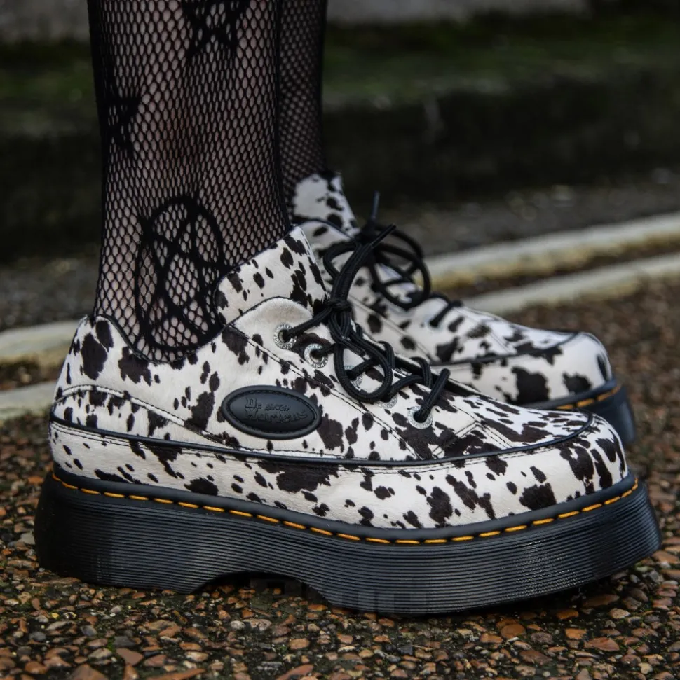 Dr Martens Buzz 5 Eye Dalmatian Shoe (Black & Cream)
