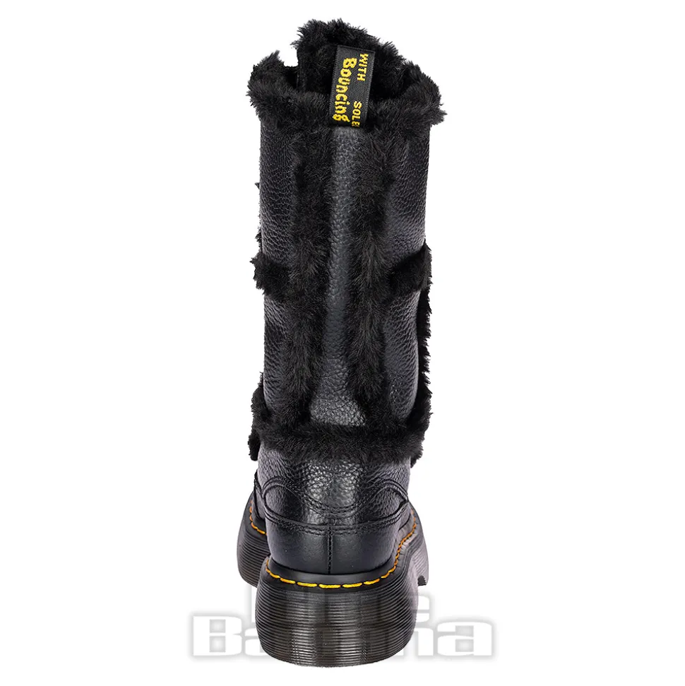Dr Martens Buzz Faux Fur Boots (Black)