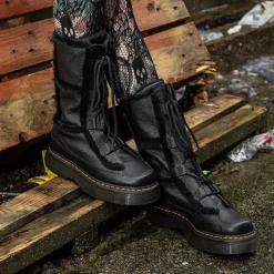 Dr Martens Buzz Faux Fur Boots (Black)