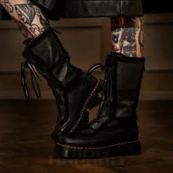 Dr Martens Buzz Faux Fur Boots (Black)