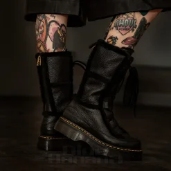 Dr Martens Buzz Faux Fur Boots (Black)