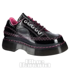 Dr Martens Buzz Patent Shoe (Black/Pink)