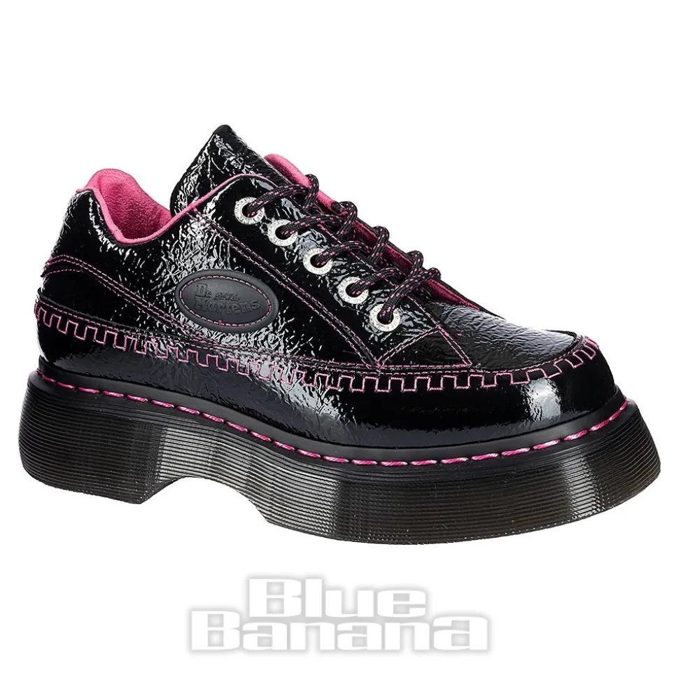 Dr Martens Buzz Patent Shoe (Black/Pink)
