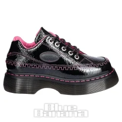 Dr Martens Buzz Patent Shoe (Black/Pink)