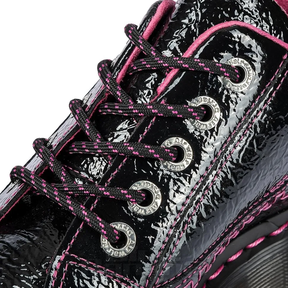 Dr Martens Buzz Patent Shoe (Black/Pink)
