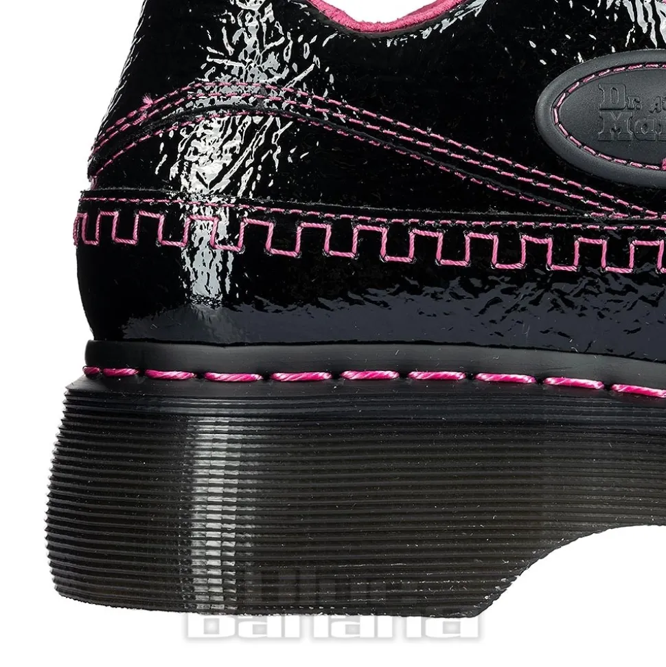 Dr Martens Buzz Patent Shoe (Black/Pink)