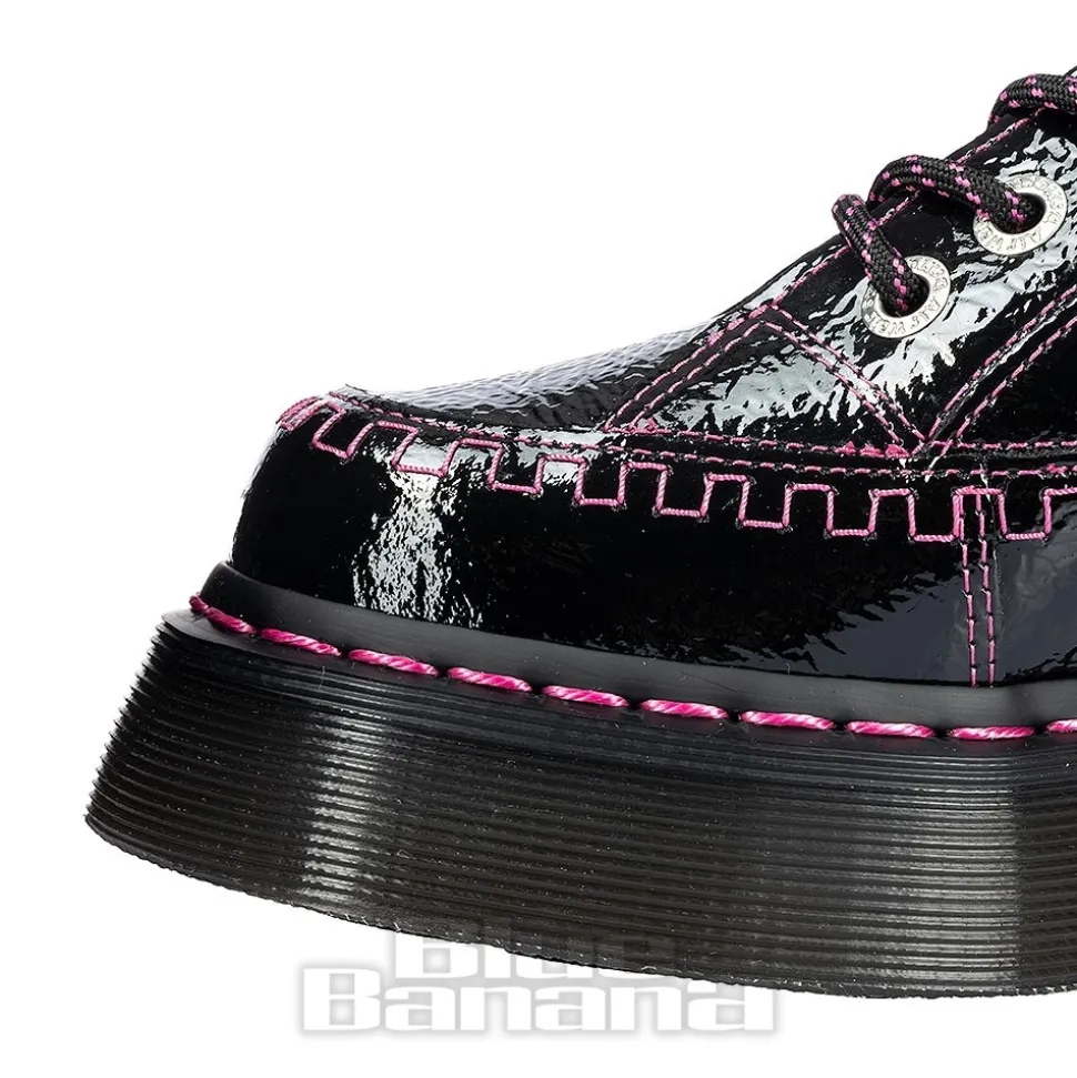 Dr Martens Buzz Patent Shoe (Black/Pink)