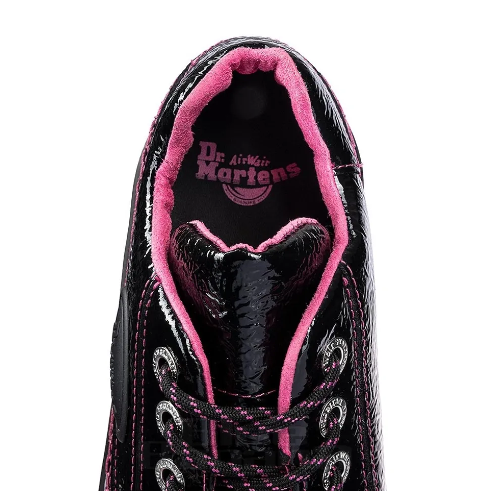 Dr Martens Buzz Patent Shoe (Black/Pink)