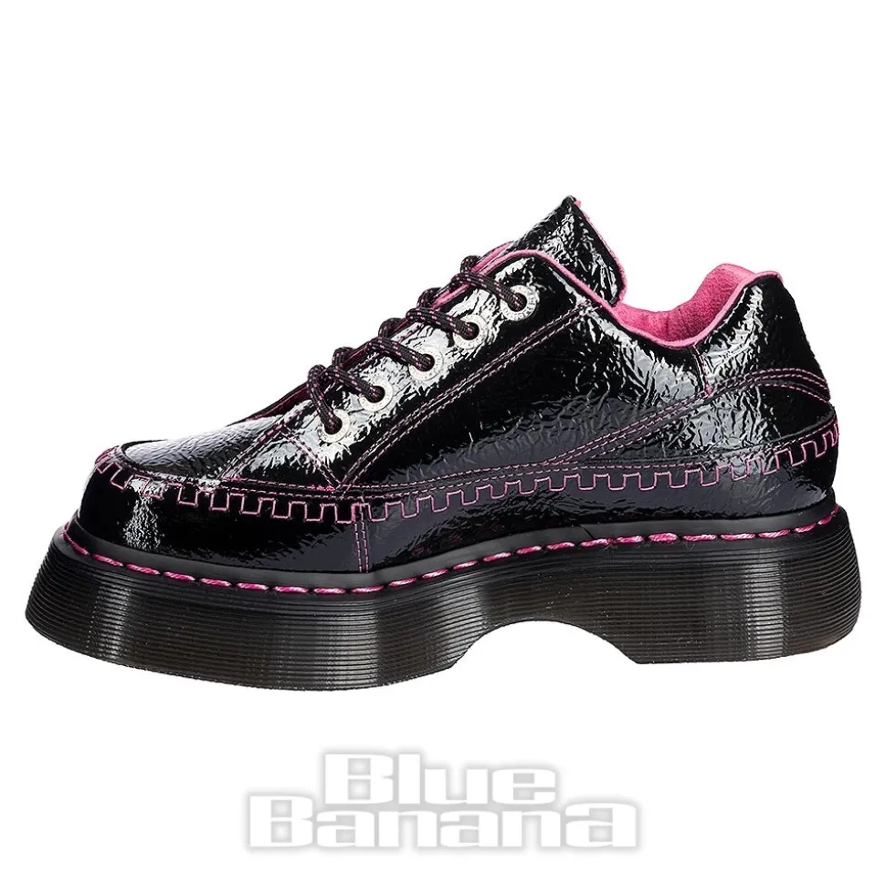 Dr Martens Buzz Patent Shoe (Black/Pink)