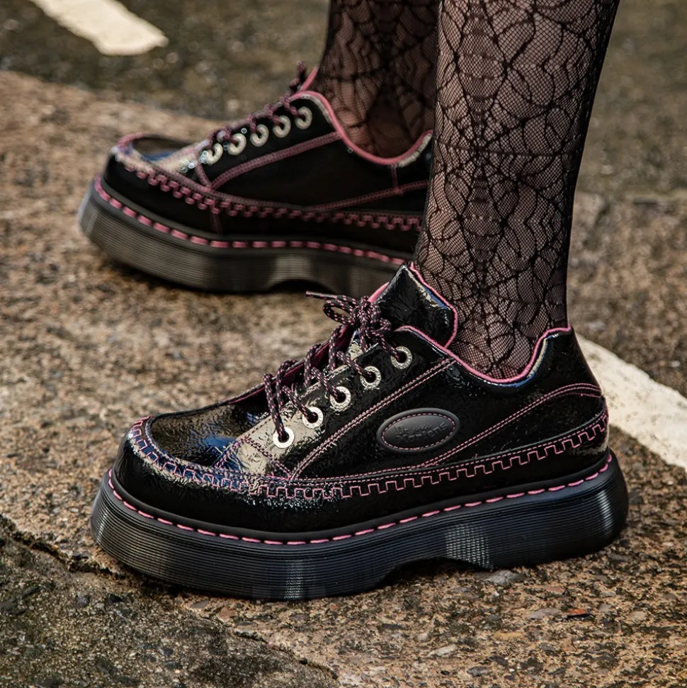 Dr Martens Buzz Patent Shoe (Black/Pink)