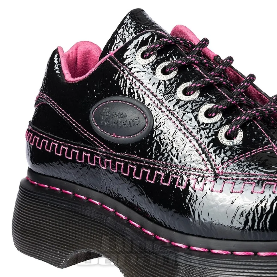 Dr Martens Buzz Patent Shoe (Black/Pink)
