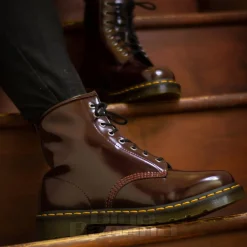 Dr Martens 1460 Cambridge Brush Vegan Boots (Cherry Red)