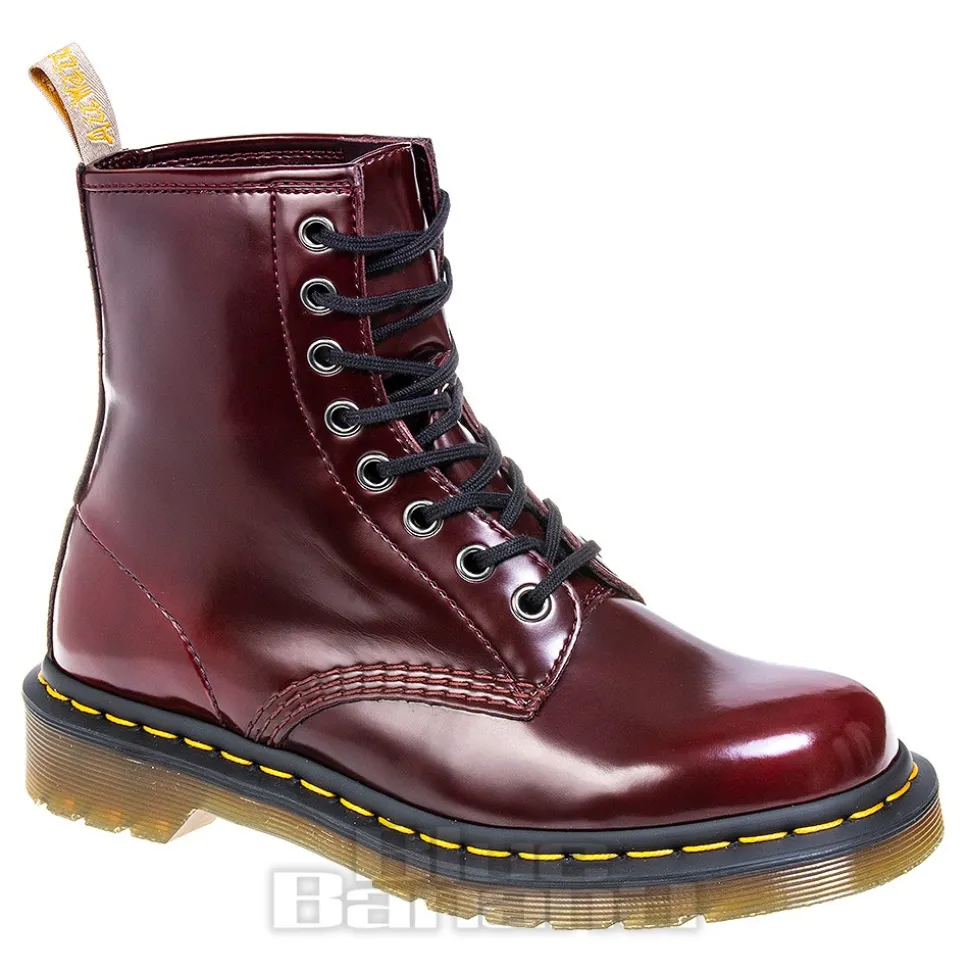 Dr Martens 1460 Cambridge Brush Vegan Boots (Cherry Red)