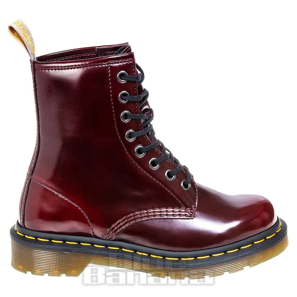 Dr Martens 1460 Cambridge Brush Vegan Boots (Cherry Red)