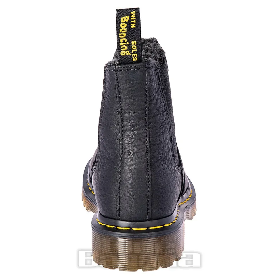 Dr Martens 2976 Grizzly Faux Fur Chelsea Boots (Black)