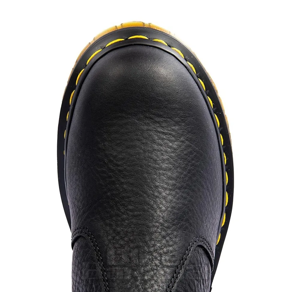 Dr Martens 2976 Grizzly Faux Fur Chelsea Boots (Black)