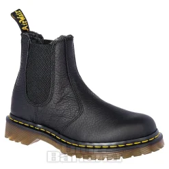 Dr Martens 2976 Grizzly Faux Fur Chelsea Boots (Black)