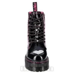 Dr Martens Jadon Patent Platform Boot (Black/Pink)