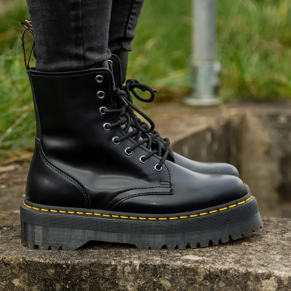 Dr Martens Jadon Polished Boots (Black)