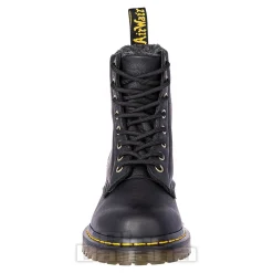 Dr Martens Pascal Collar Faux Fur Boots (Black)