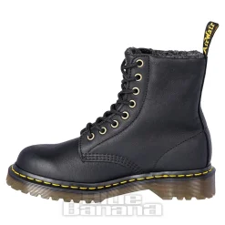 Dr Martens Pascal Collar Faux Fur Boots (Black)