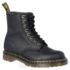 Dr Martens Pascal Collar Faux Fur Boots (Black)