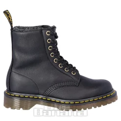 Dr Martens Pascal Collar Faux Fur Boots (Black)