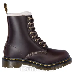 Dr Martens 1460 Serena Faux Fur Boots (Dark Khaki Brown)
