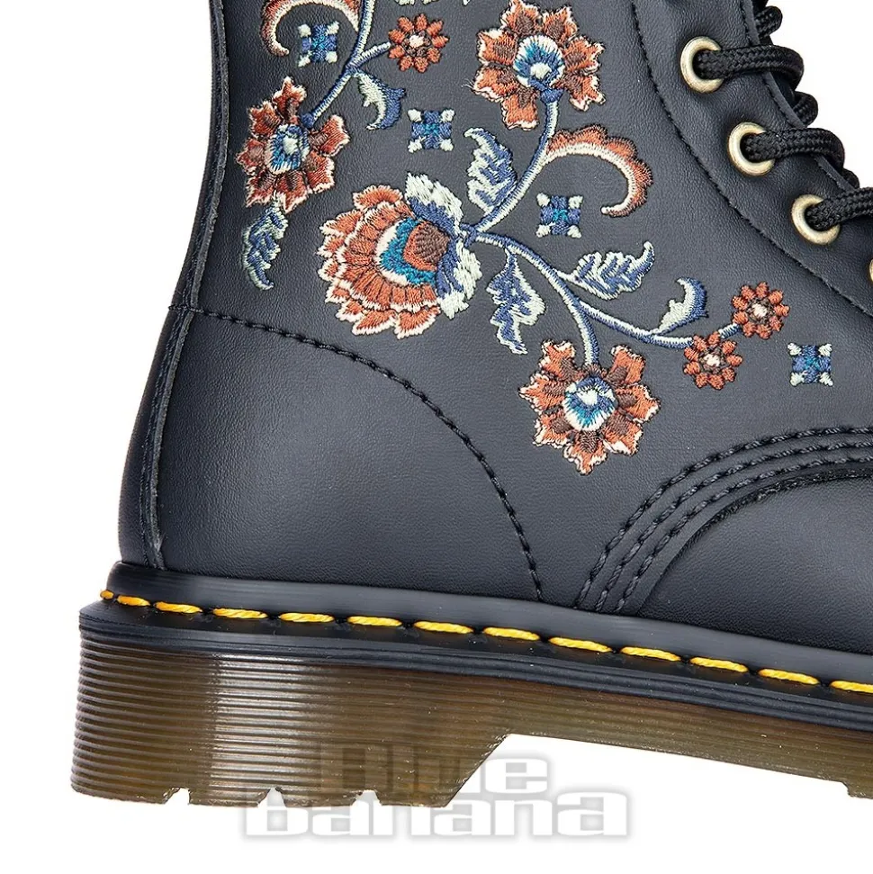 Dr Martens 1460 Vonda Tavern Floral Boots (Black)