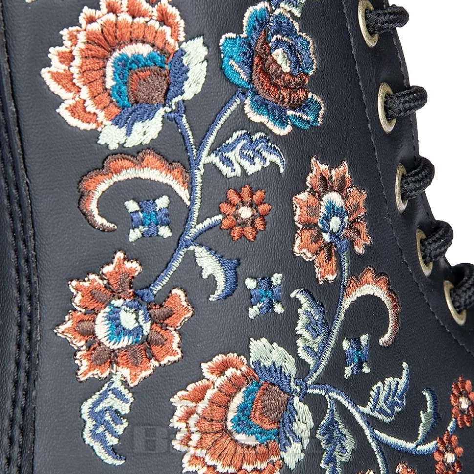 Dr Martens 1460 Vonda Tavern Floral Boots (Black)