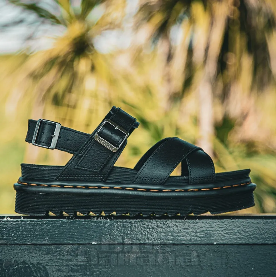 Dr Martens Voss II Athena Leather Sandals (Black)