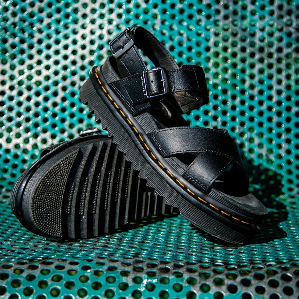Dr Martens Voss II Athena Leather Sandals (Black)