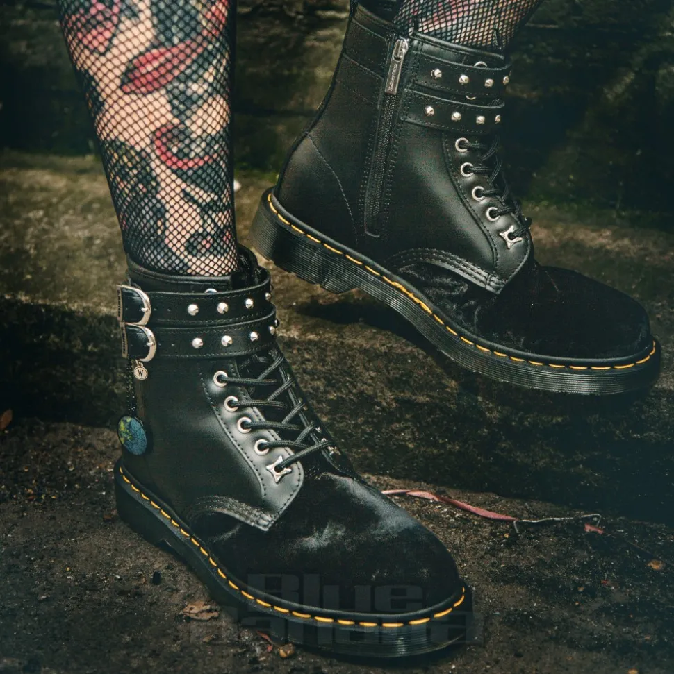 Dr Martens 1460 Wednesday Boots (Black Velvet)