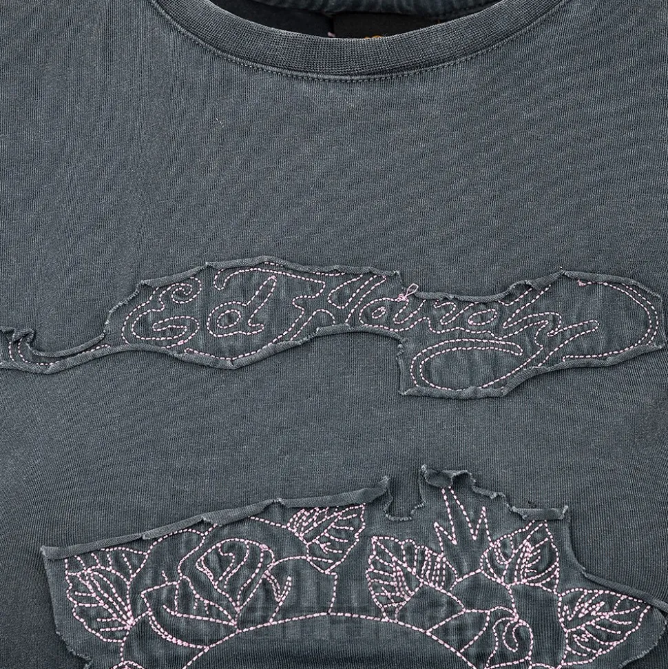 Ed Hardy Floral Skull T-Shirt (Black)