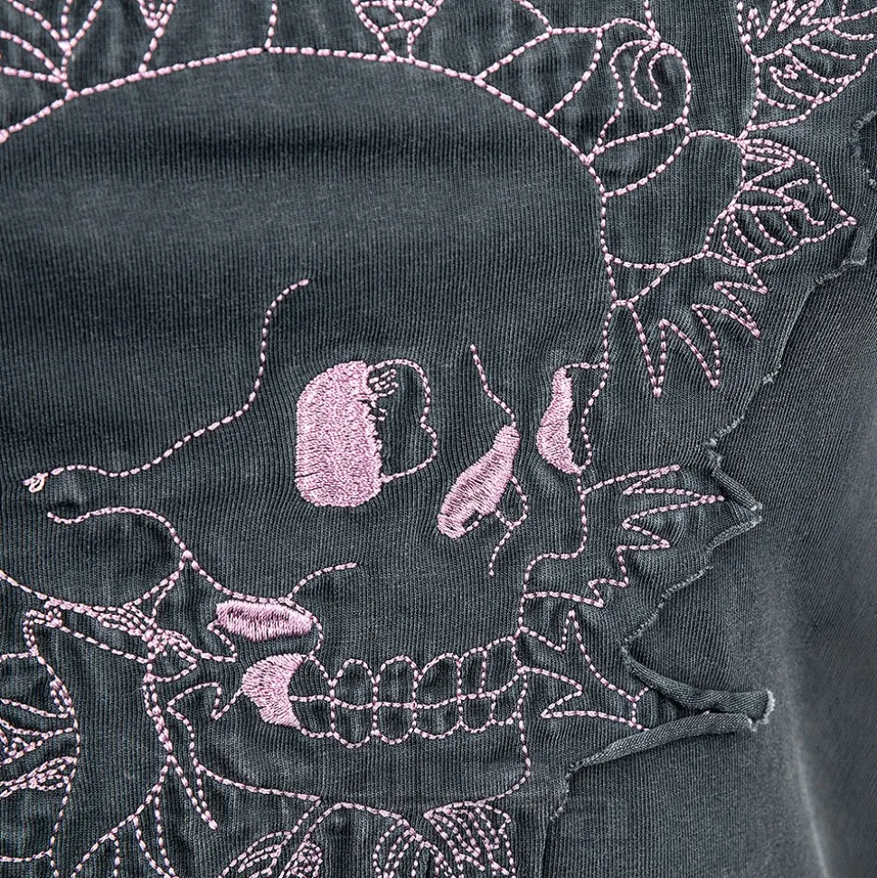 Ed Hardy Floral Skull T-Shirt (Black)