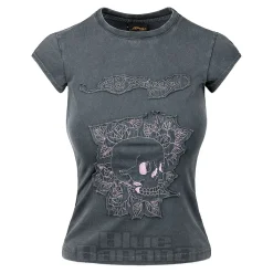 Ed Hardy Floral Skull T-Shirt (Black)