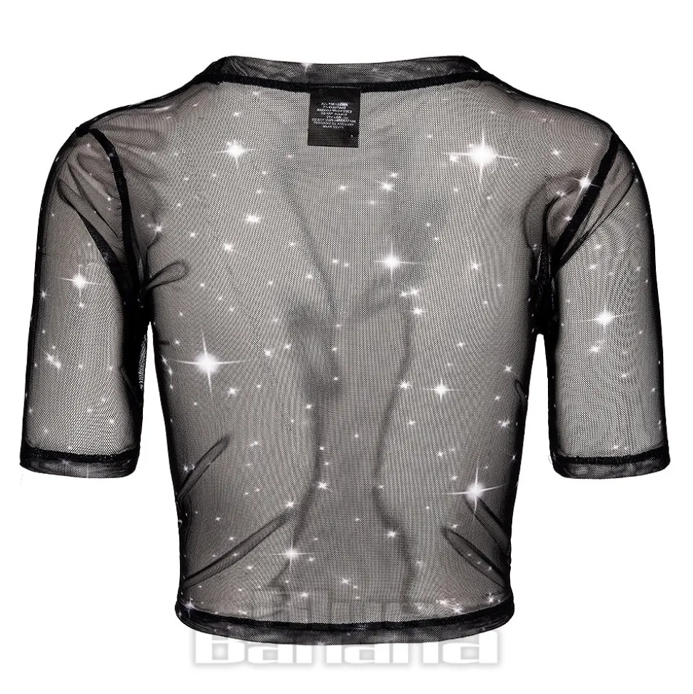 Ghost Opus Mesh Crop T-Shirt (Black)