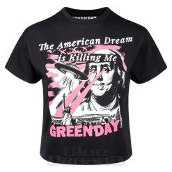Green Day Official American Dream Crop T Shirt (Black)