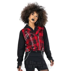 Heartless Evilyn Check Jacket (Red/Black)