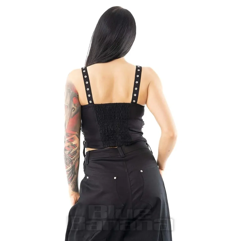 Heartless Kahlo Crop Top (Black)